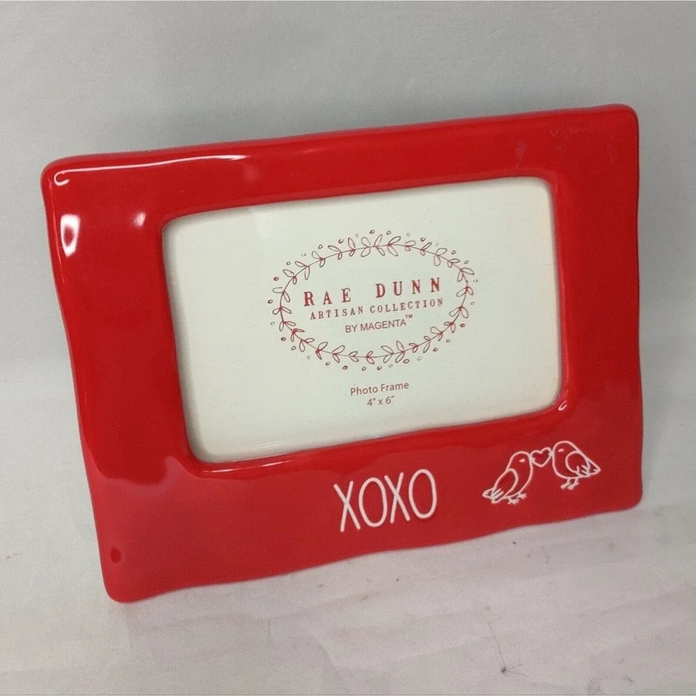Rae Dunn Red Love Birds XOXO Valentine's Day Photo Picture Frame Decor‎